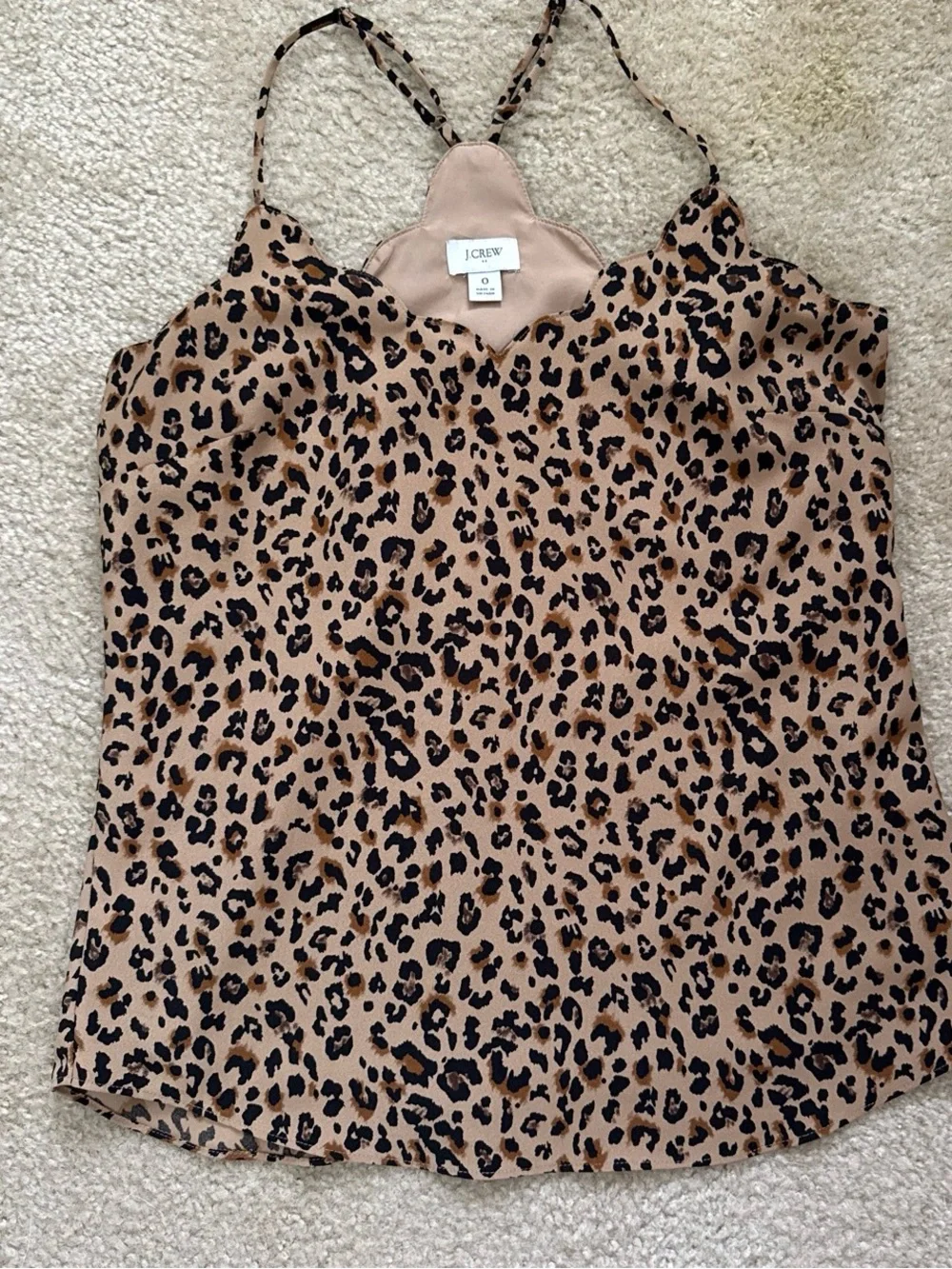 J. Crew Leopard-Print Cami in Tan and Black